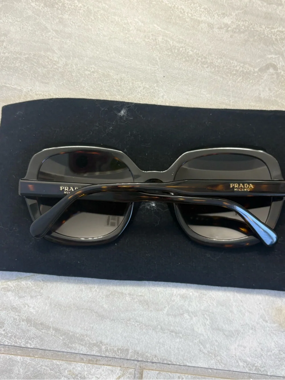 Prada Tortoiseshell Frame Brown-Black Lens Women's Sunglasses